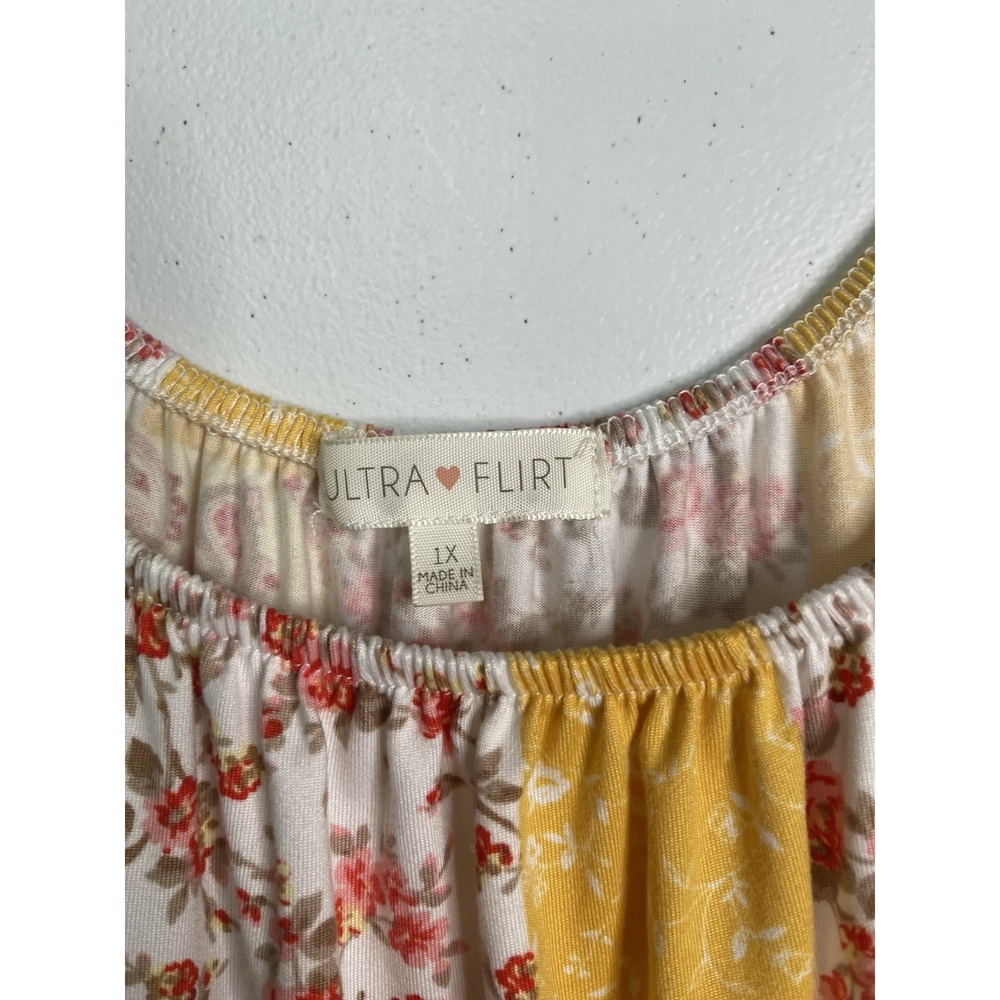 Super Soft Knit Floral Paisley Patchwork Cottage Core Boho Dress 1X Festival EUC - Picture 5 of 7